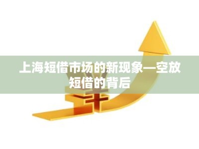上海短借市场的新现象—空放短借的背后
